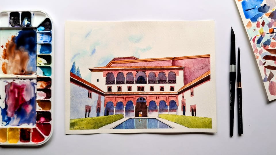 Painting the Court of the Myrtles